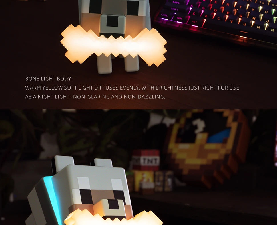 Wolf Dog 3D LED Night Light — Gaming Room & Desk Lamp
