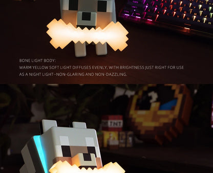 Wolf Dog 3D LED Night Light — Gaming Room & Desk Lamp