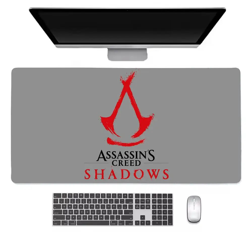 Assassins Creed Shadows Mouse Pad Keyboard Desk Mats, Rubber, Non-Slip Desk Mat XXL