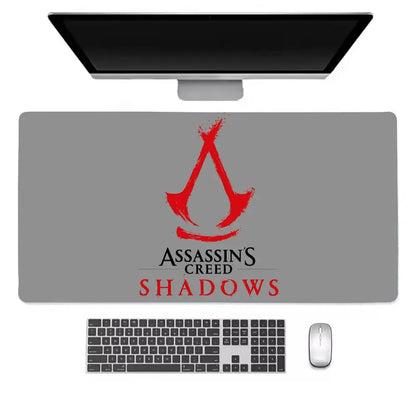 Assassins Creed Shadows Mouse Pad Keyboard Desk Mats, Rubber, Non-Slip Desk Mat XXL