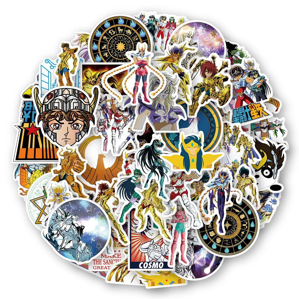 10/30/50pcs Classic Saint Seiya Anime Stickers Shaina Saori Kido Sticker Aesthetics Laptop Skateboard Shiryu Ikki Hyoga Decals