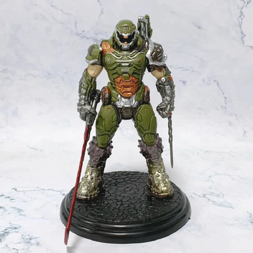 Doom Slayer Eternal Collectible Figure – 21cm PVC Demon Hunter Desktop Statue