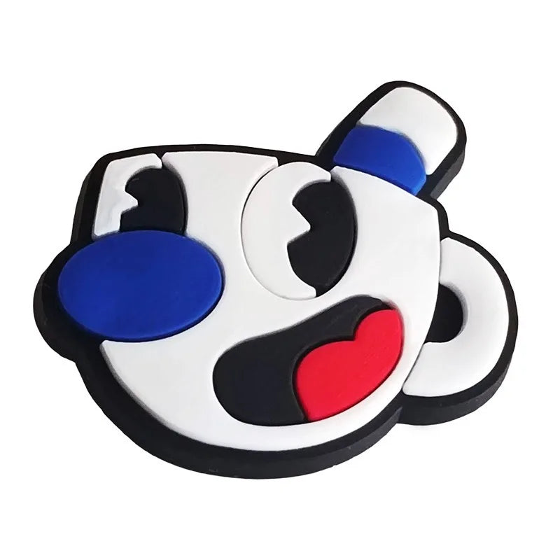 Cuphead Shoe Charms 12-Piece Set - Gaming Clog Charms for Shoes and Accessories