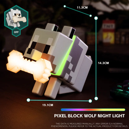 Wolf Dog 3D LED Night Light — Gaming Room & Desk Lamp