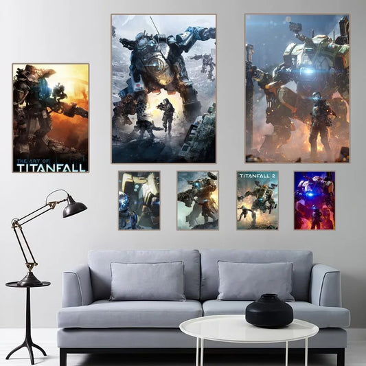 Titanfall 2 Game Poster Home Room Decor Art Wall Stickers