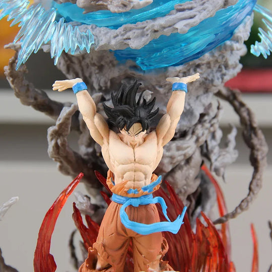 25cm Son Goku Dragon Ball Anime Figure - Luminous Super Genki Bomb Gk Figurine Pvc Statue Model Doll Collectible Gift