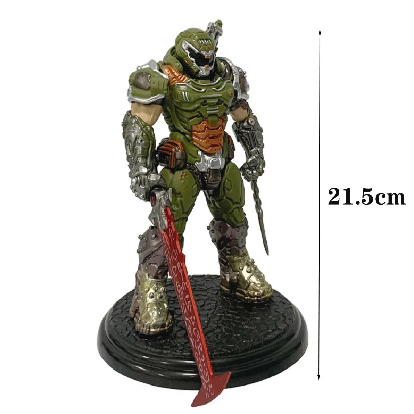 Doom Slayer Eternal Collectible Figure – 21cm PVC Demon Hunter Desktop Statue