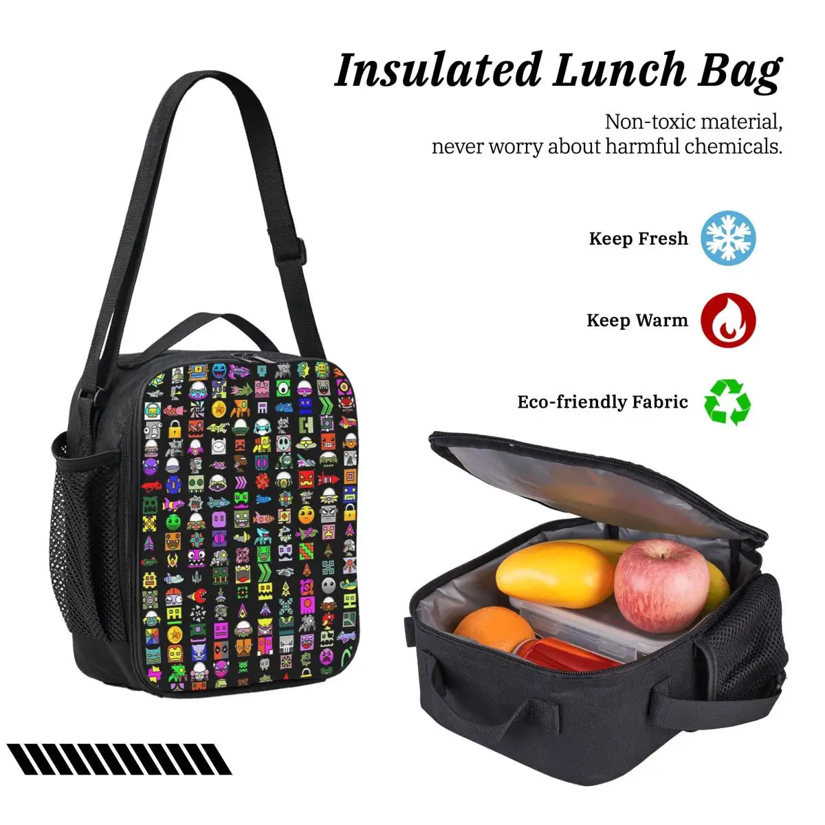 Geometry Dash Backpack - Cartoon Print School Bag