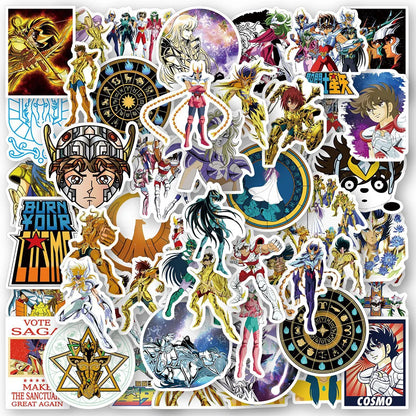 10/30/50pcs Classic Saint Seiya Anime Stickers Shaina Saori Kido Sticker Aesthetics Laptop Skateboard Shiryu Ikki Hyoga Decals