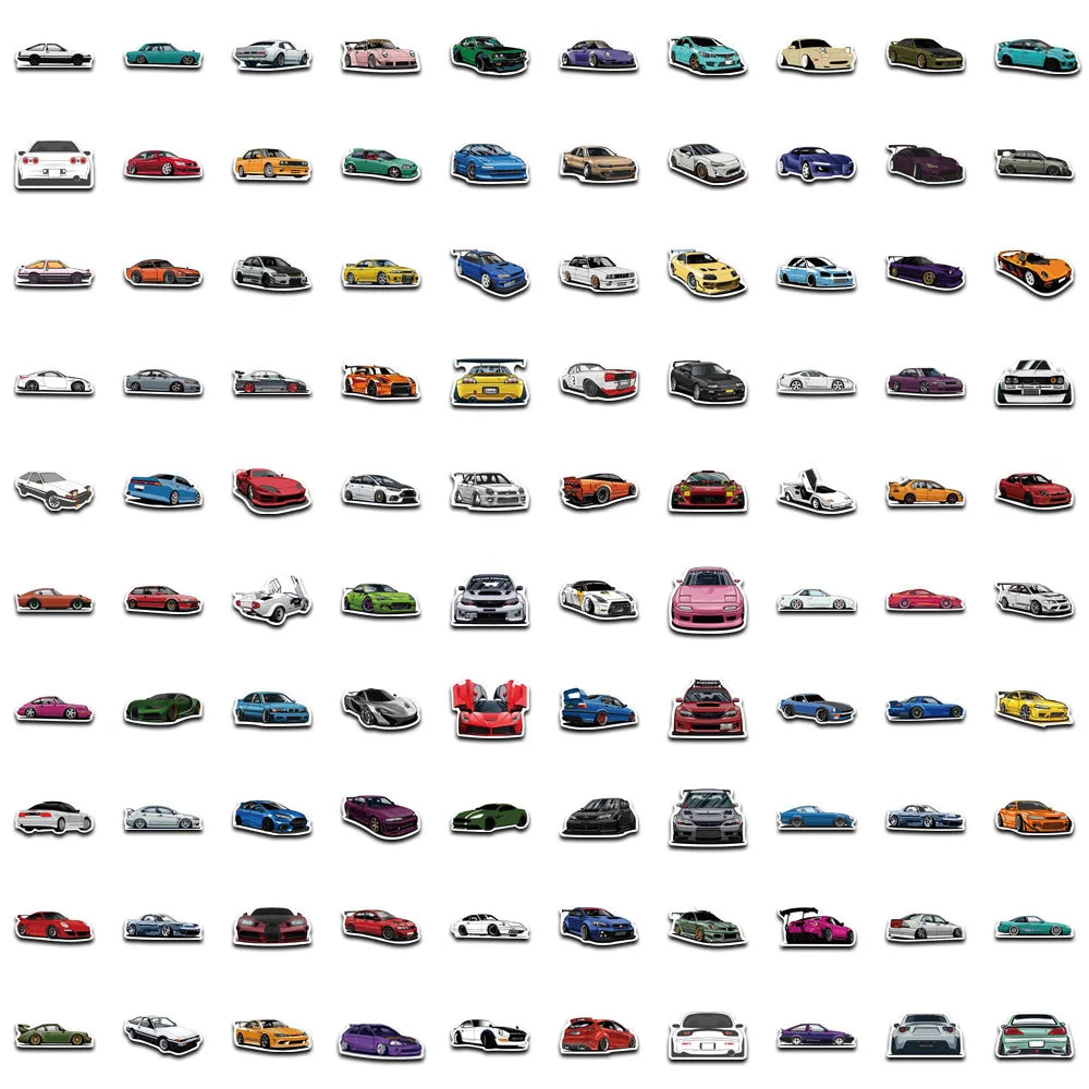 JDM Racing Sticker Pack – Waterproof Decals for Laptop, Skateboard & More