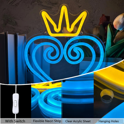 Kingdom Hearts LED Neon Sign - Anime Game Room Wall Decor