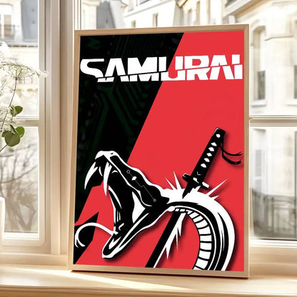 Band Samurai Cyberpunk Poster Print - Unframed Wall Art