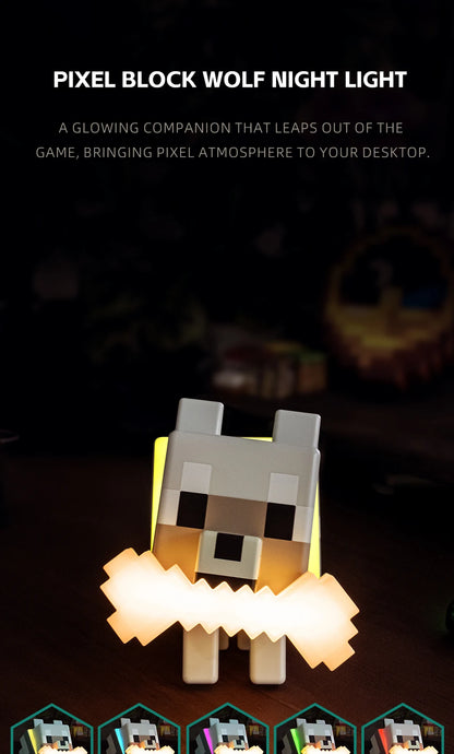 Wolf Dog 3D LED Night Light — Gaming Room & Desk Lamp