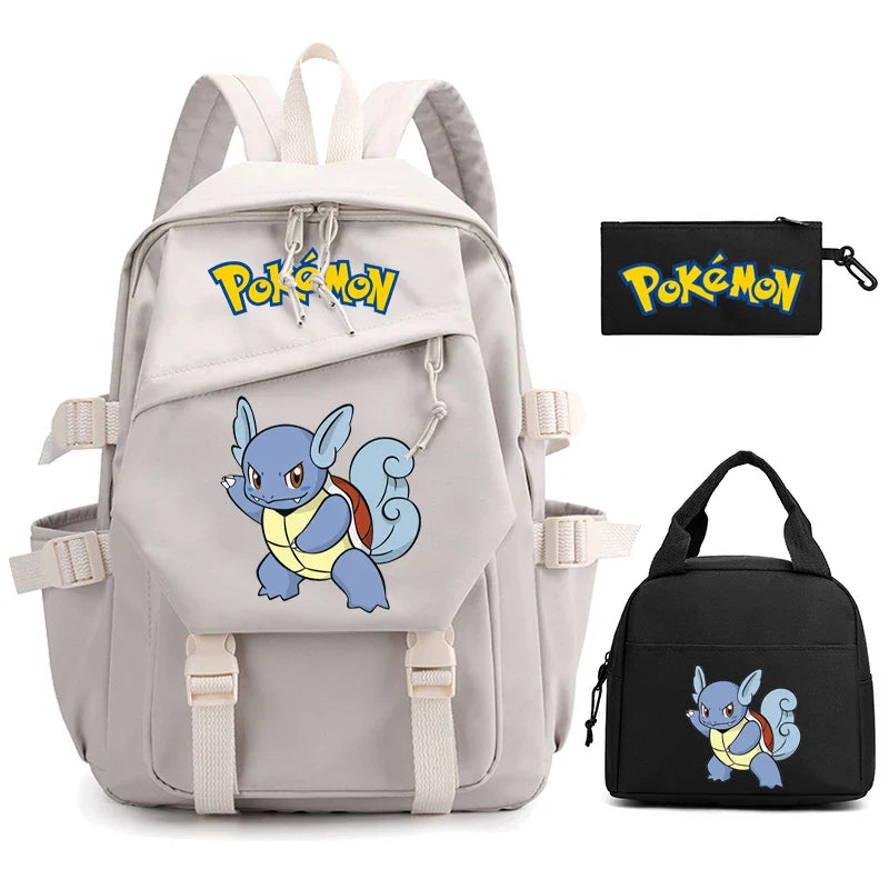 3 - Piece Set: Pokemon Backpack School Bookbags - Gapo Goods - 