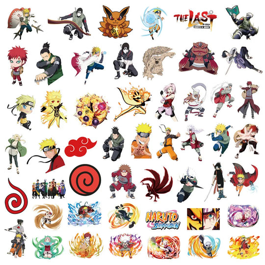 50-100PCS Naruto Anime Stickers – Waterproof Vinyl Decals for Laptops, Water Bottles, Skateboards & More