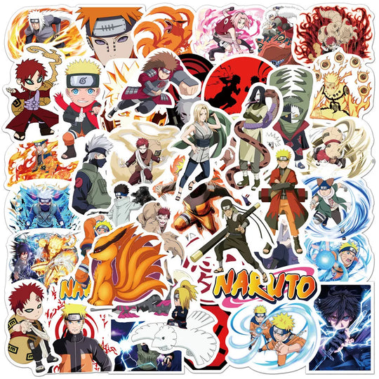 50-100PCS Naruto Anime Stickers – Waterproof Vinyl Decals for Laptops, Water Bottles, Skateboards & More