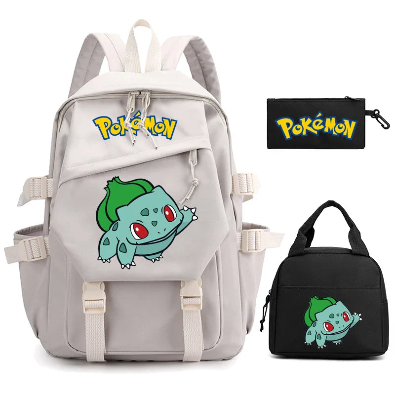 3 - Piece Set: Pokemon Backpack School Bookbags - Gapo Goods - 