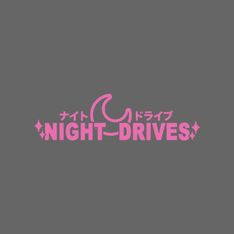 NIGHT DRIVES JDM parabrisas ventana lateral modificación de carrocería personalidad tira de flores pegatina impermeable para coche motocicleta coche