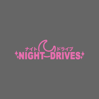 NIGHT DRIVES JDM parabrisas ventana lateral modificación de carrocería personalidad tira de flores pegatina impermeable para coche motocicleta coche