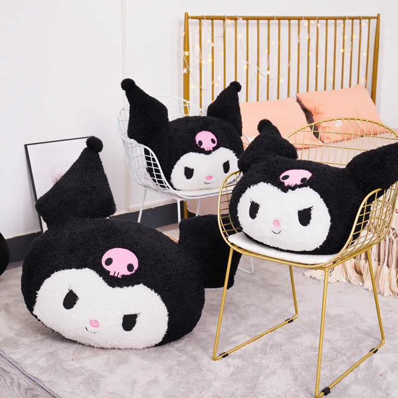 Kawaii Sanrio Oversized Kuromi  Melody Plush Sofa Pillow Cushion for Valentines Day Birthdays  Gifts - Cute Cartoon Doll Design