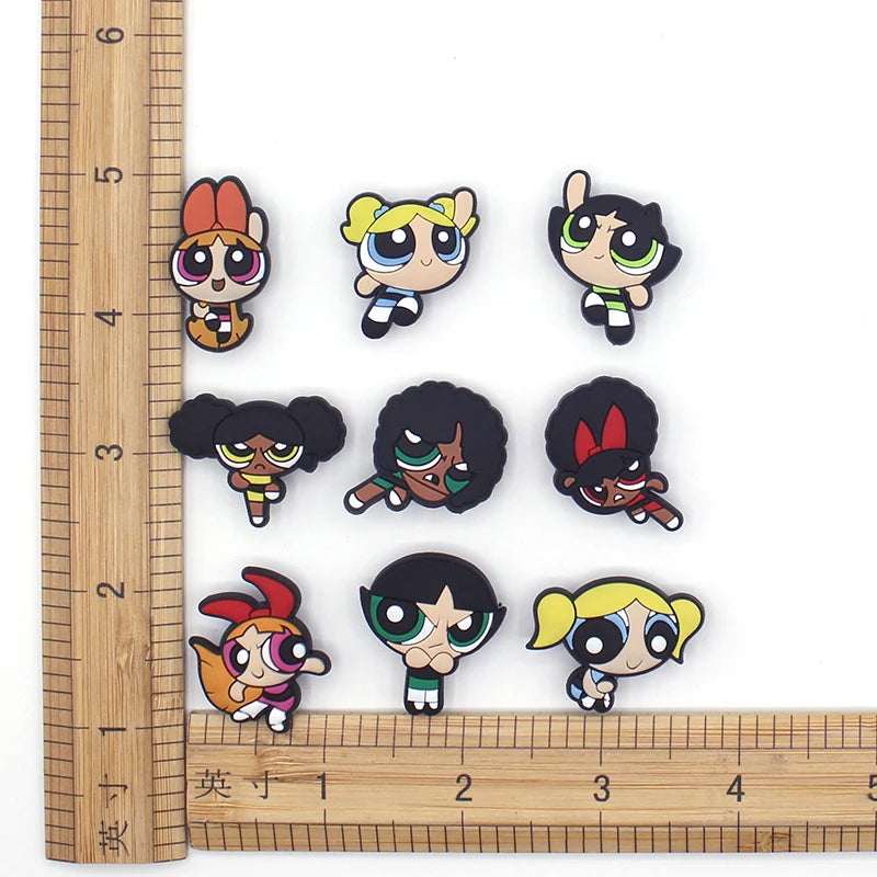 Cartoon Anime, Beautiful Brave Girl designs, Slipper Accessories, and Shoe Ornaments for Kids Gifts.