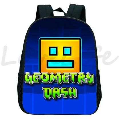 Geometry Dash Kids Backpack - Anime Cartoon School Bag for Boys and Girls