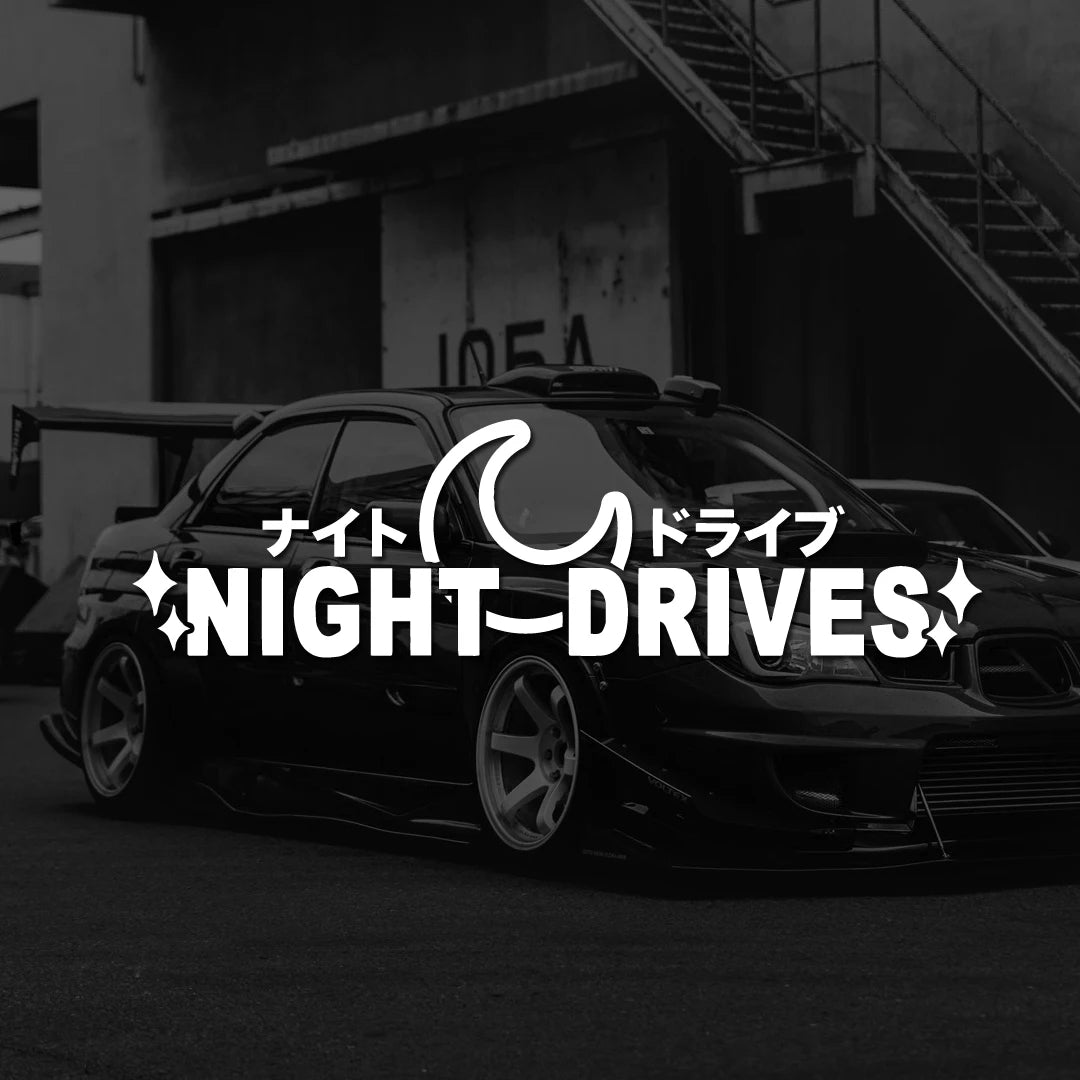 NIGHT DRIVES JDM parabrisas ventana lateral modificación de carrocería personalidad tira de flores pegatina impermeable para coche motocicleta coche