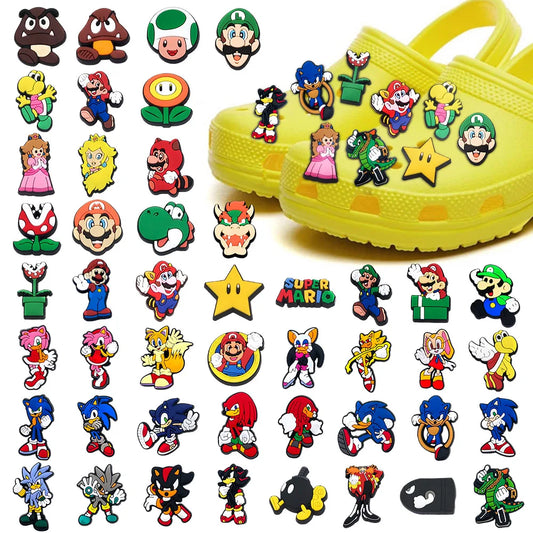 Cute Cartoon Game Character Shoe Charms - Perfect Sandal Accessories for Kids and Girls - Great for Parties and Gifts