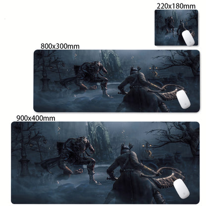Bloodborne Extended Desk Mat - Natural Rubber Gaming Mouse Pad