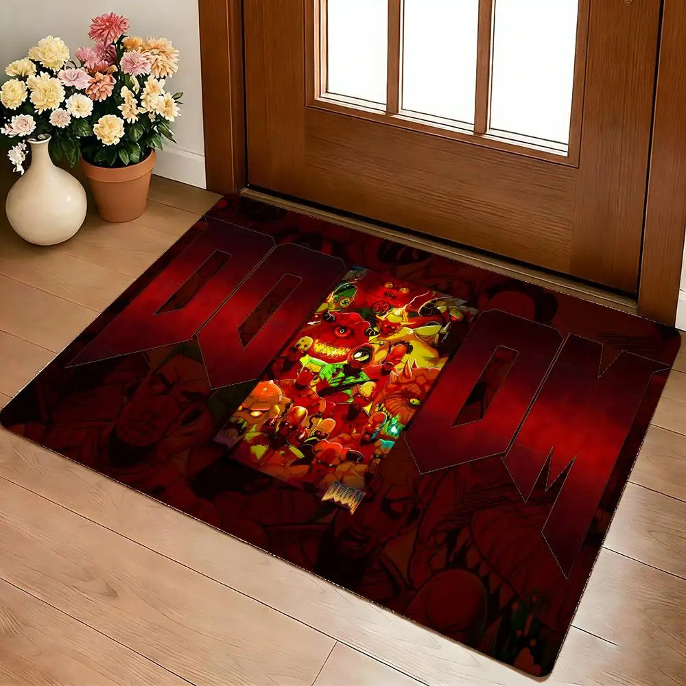 DOOM Battle Arena Gaming Rug - Flannel Non-Slip Floor Mat
