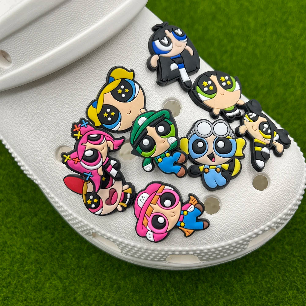 Cartoon Anime, Beautiful Brave Girl designs, Slipper Accessories, and Shoe Ornaments for Kids Gifts.
