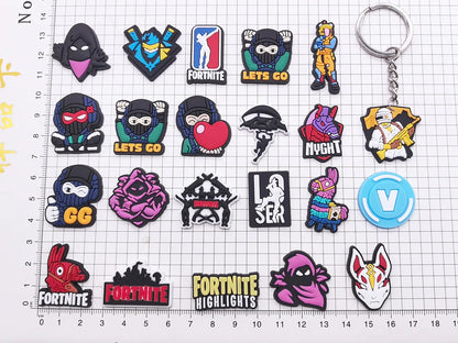 Character Keychain Collection – 32-Piece Battle Royale Charm Set