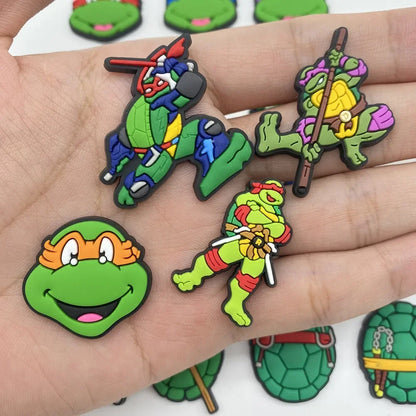 20-Piece Set of Cartoon Ninja Turtle Shoe Charms