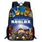 Roblox 15-Inch Kids Backpack - Lightweight Cartoon Print with Adjustable Straps for Boys and Girls