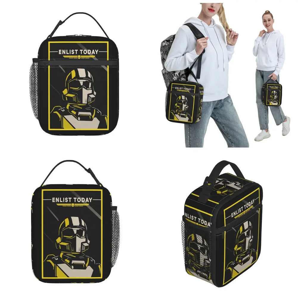Helldivers Enlist Today: Get inspired with Propaganda-themed Insulated Lunch Bags