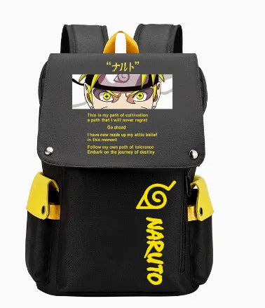 Naruto Large Capacity Anime Backpack - School, Laptop and Travel Bag