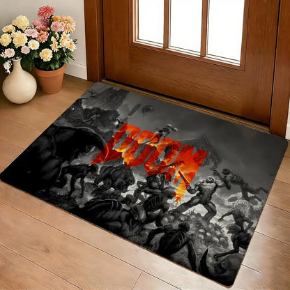 DOOM Battle Arena Gaming Rug - Flannel Non-Slip Floor Mat