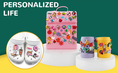 Cuphead Shoe Charms 12-Piece Set - Gaming Clog Charms for Shoes and Accessories