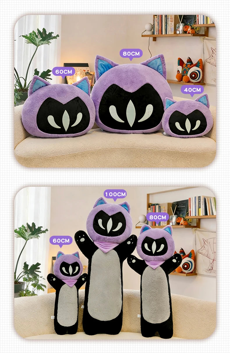 Omen Shadow Cat Plush - Valorant-Inspired Fanmade Doll