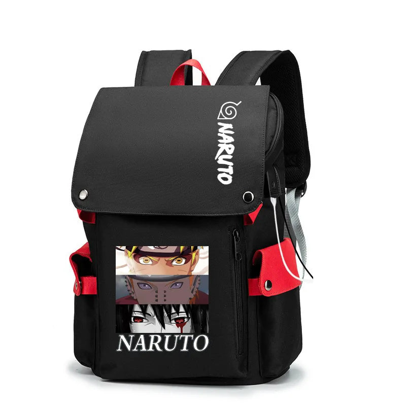 Naruto Large Capacity Anime Backpack - School, Laptop and Travel Bag