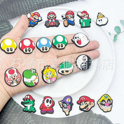 25-piece unique Super Mario shoe charms