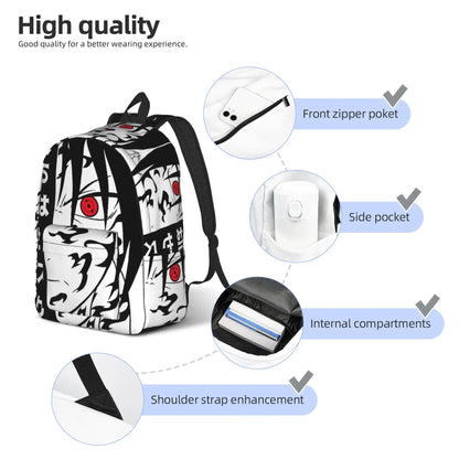 Naruto Anime Retro Backpack - Washable Work and Office Rucksack