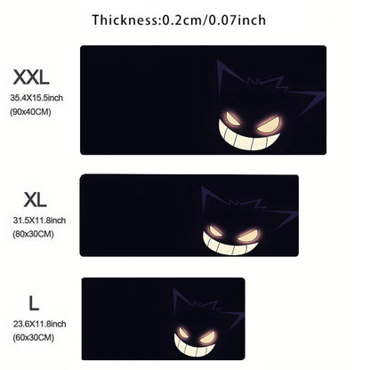 Gengar Extended Gaming Mouse Pad – Anime Desk Mat for PC & Keyboard