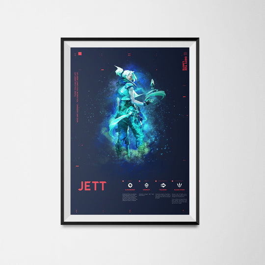 Valorant Inspired Jett Agent Gaming poster Gapo Goods