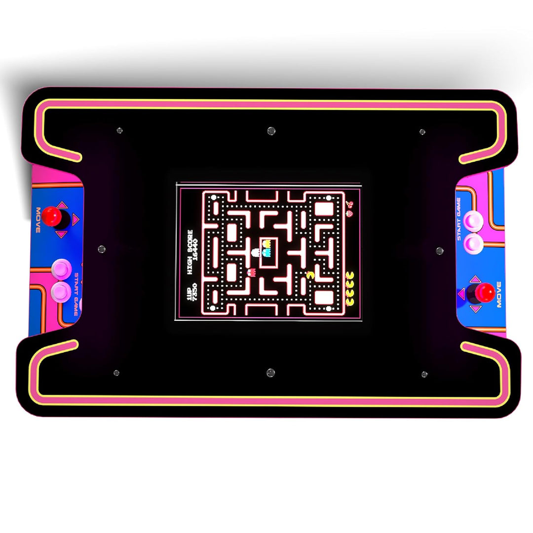 Arcade1Up PAC - MAN Head - to - Head Arcade Table with 12 Games, Multiplayer Control Panel, & 17 - Inch Color LCD Screen, Black Series Edition - Gapo Goods - 