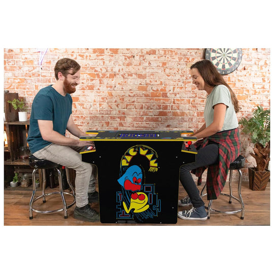 Arcade1Up PAC - MAN Head - to - Head Arcade Table with 12 Games, Multiplayer Control Panel, & 17 - Inch Color LCD Screen, Black Series Edition - Gapo Goods - 