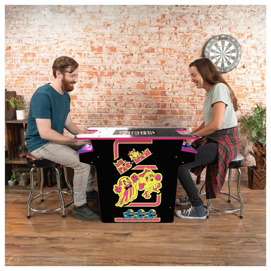 Arcade1Up PAC - MAN Head - to - Head Arcade Table with 12 Games, Multiplayer Control Panel, & 17 - Inch Color LCD Screen, Black Series Edition - Gapo Goods - 