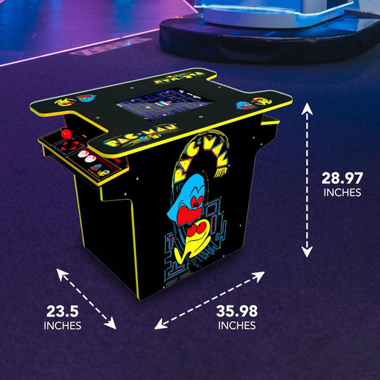 Arcade1Up PAC - MAN Head - to - Head Arcade Table with 12 Games, Multiplayer Control Panel, & 17 - Inch Color LCD Screen, Black Series Edition - Gapo Goods - 