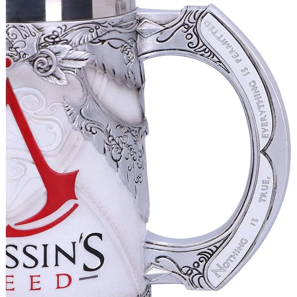 Nemesis Now Video Game Merch Tankard, Hand-Painted Resin Beer Mug, Stainless Steel Removable Insert, Gamer Gifts, 15.5cm - Assassin's Creed The Creed