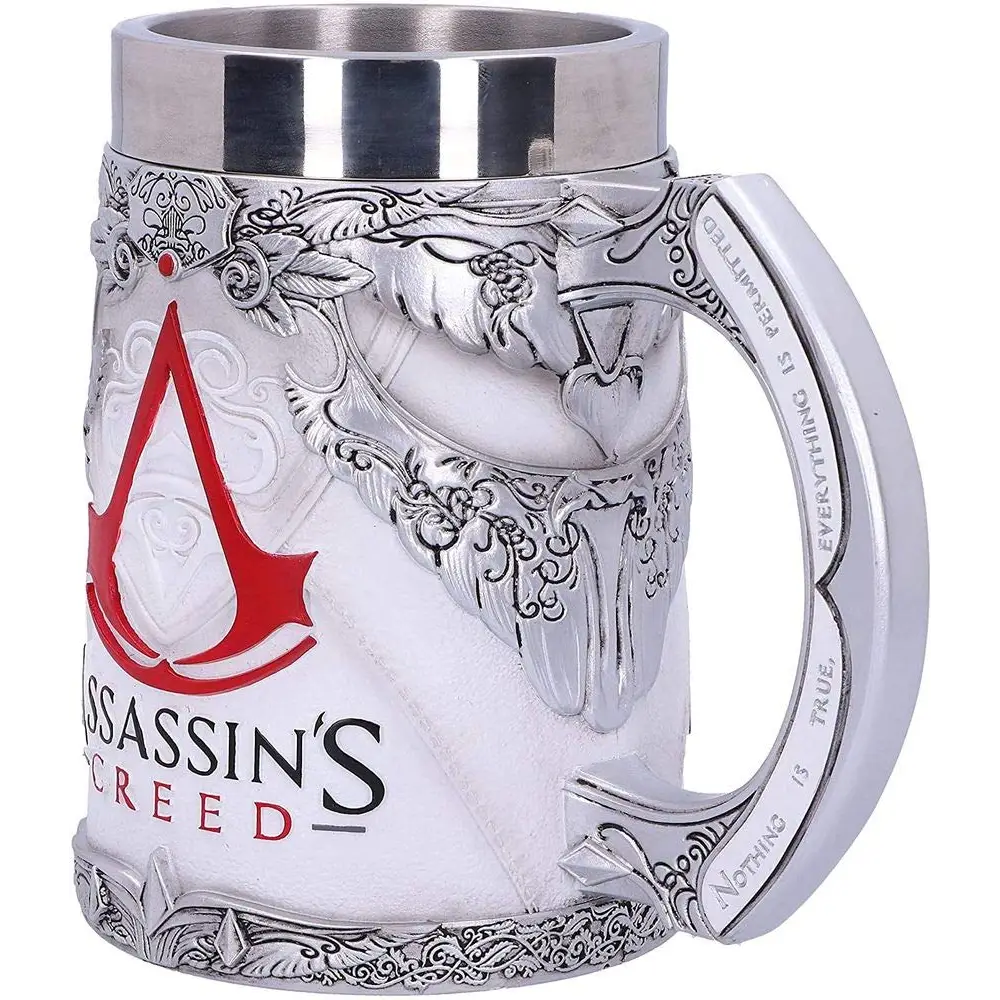 Nemesis Now Video Game Merch Tankard, Hand-Painted Resin Beer Mug, Stainless Steel Removable Insert, Gamer Gifts, 15.5cm - Assassin's Creed The Creed